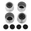 IFYKIM 4 PCS 1.98'' Trailer Hub Dust Cap Trailer Axle Grease Cap with 8 Rubber Plugs Steel Wheel Bearing Dust Caps Fit for Most Standard 2000 to 3500 Pound Axles Boat Dexter EZ Lube Trailer Camper RV view 1