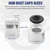 IFYKIM 4 PCS 1.98'' Trailer Hub Dust Cap Trailer Axle Grease Cap with 8 Rubber Plugs Steel Wheel Bearing Dust Caps Fit for Most Standard 2000 to 3500 Pound Axles Boat Dexter EZ Lube Trailer Camper RV view 2