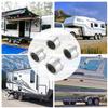 IFYKIM 4 PCS 1.98'' Trailer Hub Dust Cap Trailer Axle Grease Cap with 8 Rubber Plugs Steel Wheel Bearing Dust Caps Fit for Most Standard 2000 to 3500 Pound Axles Boat Dexter EZ Lube Trailer Camper RV view 3