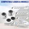 IFYKIM 4 PCS 1.98'' Trailer Hub Dust Cap Trailer Axle Grease Cap with 8 Rubber Plugs Steel Wheel Bearing Dust Caps Fit for Most Standard 2000 to 3500 Pound Axles Boat Dexter EZ Lube Trailer Camper RV view 4
