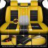 VECOZA Truck Seat Cover for Chevrolet Silverado 3500 1999-2026, Durable Waterproof Sports Seat CoverPremium Leather Seat Protector(5 Seats Standard, Black Yellow) view 3