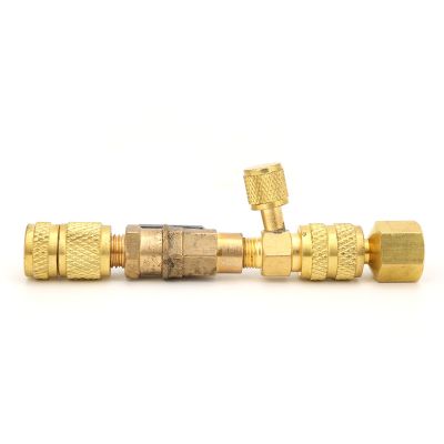 Valve Core Installer, R12 R22 R410A Brass Valve Core Remover, for Air Conditioning SAE 1/4 (Valve core loading and unloading tool)