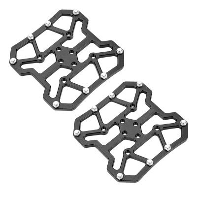 Keenso Clipless Pedal Adapter, 1 Pair Pedal Aluminum Alloy Clipless Adapters for SPD (Black