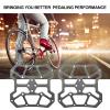 Keenso Clipless Pedal Adapter, 1 Pair Pedal Aluminum Alloy Clipless Adapters for SPD (Black view 3