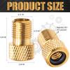 MEAJOO 5PCS Brass Presta Valve Adapter, Convert Presta to Schrader Adaptor, Inflate Tire Using Standard Pump or Air Compressor for Bikes(Reticulated Grain Style) view 2