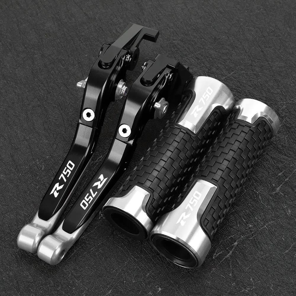 QUNMDYM for Suzuki GSXR750 GSXR 750 2011-2024 2020 2021 2022 2023 Motorcycle Adjustable Brake Clutch Levers Handlebar Handle Grips Lever(7)