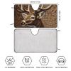 Deer on Brown Background Windshield Sunshade Car Foldable Sunlight Reflector Auto Front Window Sun Shade Visor Shield Shade,Keeps Vehicle Cool (51"x28") view 2
