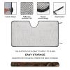 Deer on Brown Background Windshield Sunshade Car Foldable Sunlight Reflector Auto Front Window Sun Shade Visor Shield Shade,Keeps Vehicle Cool (51"x28") view 3