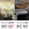 Deer on Brown Background Windshield Sunshade Car Foldable Sunlight Reflector Auto Front Window Sun Shade Visor Shield Shade,Keeps Vehicle Cool (51"x28") view 4
