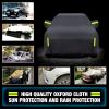 MotorCart Basics Car Cover for Ford Mustang EcoBoost,Outdoor Full Cover for Sun, Rain and Dust Protection,All-Weather Rain and Dust Protection with Zip and Wind Cord view 2