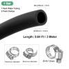M METERXITY Lubricating Oil Hoses, (3/16") 7mm ID x (3/8") 10mm OD 9.84FT Rubber Tubing Hose Pipe Rubber Hose W 4pcs Clamps for Irrigation/Small Equipment/Outdoor/Garden Water Tubing [Black] view 3