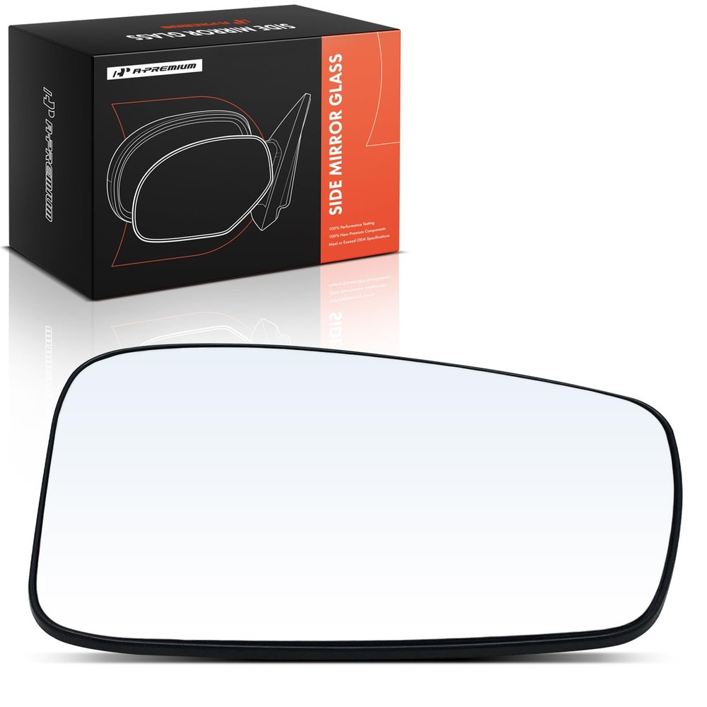 A-Premium Right Passenger Side Rear View Mirror Glass with Backing Plate Compatible with Hyundai Sonata 2011 2012 2013 2014 - Exterior Side View Convex Mirror with Power Heated, Replace # 876213Q010