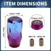 INFINAUTO Car Gear Shift Knob, 10cm Universal for Automatic and Manual Vehicle Gear Shifter Knob with 2 Adapter Acrylic Blue Purple, 1 Set view 3