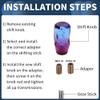 INFINAUTO Car Gear Shift Knob, 10cm Universal for Automatic and Manual Vehicle Gear Shifter Knob with 2 Adapter Acrylic Blue Purple, 1 Set view 4