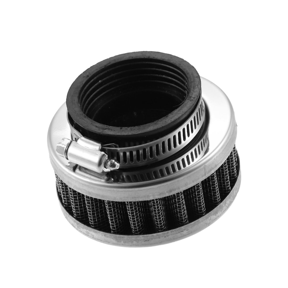 A ABSOPRO Universal 40-42mm Air Filter Cleaner Round Tapered Replacement for Motorcycle Silver Tone Item Replacement