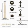 Gas Can Spout Replacement Set, Gas Can Nozzle Old Style Easy to Install, Flexible Pour Nozzle Suitable for Most 1/2/5/10 Gallon Oil Cans (6 Kit-White) view 2