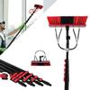 Telescopic Hydrocleaner Telescopic Brush with Telescopic Rod, Outdoor Window Washing Pole, Water Fed Cleaning System w/ 3.6-10.8m Hose, for Roof, Window, Car, Caravan,5.4m view 1