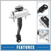 RATCHROLL Door Check Stop Strap No.FL3Z1623552A Front Driver Passenger Side Door Check Stopper Limiter for Ford F-150 2015-2019 for Ford F-250 F-350 Metal Silver Tone Replacement Car Parts view 3