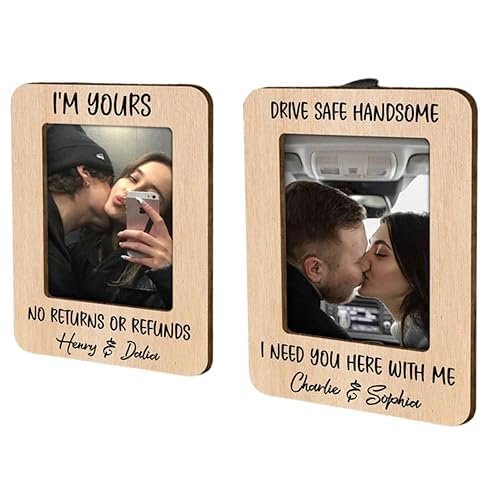 Drive Safe Handsome I Need You Here With Me Visor Clip, Custom Photo You & Me We Got This Couple Gift Picture Frame Gifts for Husband, Boyfriend, Photo Car Visor Clip for Him on Birthday, Anniversary