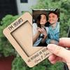 Drive Safe Handsome I Need You Here With Me Visor Clip, Custom Photo You & Me We Got This Couple Gift Picture Frame Gifts for Husband, Boyfriend, Photo Car Visor Clip for Him on Birthday, Anniversary view 3