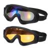 PATIKIL Dirt Bike Goggles, 2 Pcs Motorcycle Goggles ATV Goggles Ski Goggles Racing Helmet Goggles Windproof for Mountaineering Sky Diving Ski Riding, Black with Colorful/Orange Lenses view 1