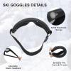 PATIKIL Dirt Bike Goggles, 2 Pcs Motorcycle Goggles ATV Goggles Ski Goggles Racing Helmet Goggles Windproof for Mountaineering Sky Diving Ski Riding, Black with Colorful/Orange Lenses view 3