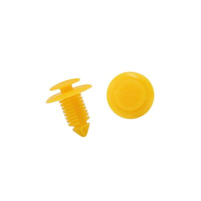 A ABSOPRO 100pcs Yellow Door Bumper Plastic Trim Panel Rivets Clips 9mm for Truck Item Replacement