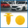 A ABSOPRO 100pcs Yellow Door Bumper Plastic Trim Panel Rivets Clips 9mm for Truck Item Replacement view 2