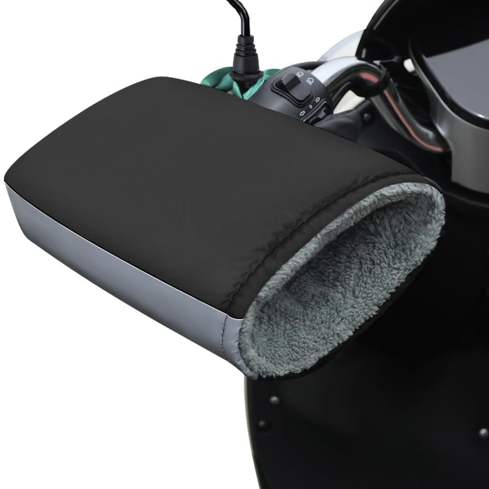 ITODA Motorcycle Handlebar Muffs Bike Cycling Windproof Waterproof Gloves Snowmobile Motorbike Mittens with Reflective Stripe