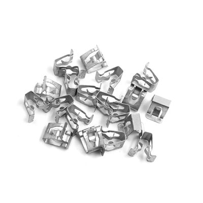 Motoforti 20pcs Silver Tone Car Console Dashboard Metal Retainer Fastener Rivets Clips Interior Long-Lasting