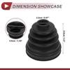 HEROFFIX 1 Set CV Joint Boot Kit for BMW X1 2016-2023 for BMW X2 2018-2023 Inner Constant Velocity Joint Boot W/Clamps No.31608618545 Black Rubber view 4