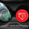 KVAEY 2 PCS Car Cup Holder Coasters, 2.76 Inch Anti Slip Vehicle Drink Mats with Cute Blessed Cross and Heart, Shockproof, Universal Car Accessories (Red, 2 PCS) view 3