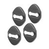 VekAuto 4pcs Car Door Lock Latches Cover Protector for Toyota Highlander Carola Camry RAV4 Reiz with Adhesive Backing Stainless Steel Door Lock Cover Carbon Fiber Pattern Auto Accessories view 1