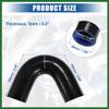 Motoforti 38mm 1.50" ID 135 Degree Elbow Silicone Reducer Hose Pipe Bend Turbo Water Intercooler Black Long-lasting view 3