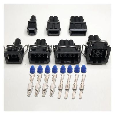 DJ7024-3.5 Car Water Temperature Sensor Plug 1/2/3/4 Pin Harness Waterproof Socket Injector Male Female Connector Sheath BHUPWZE(5p,1sets)