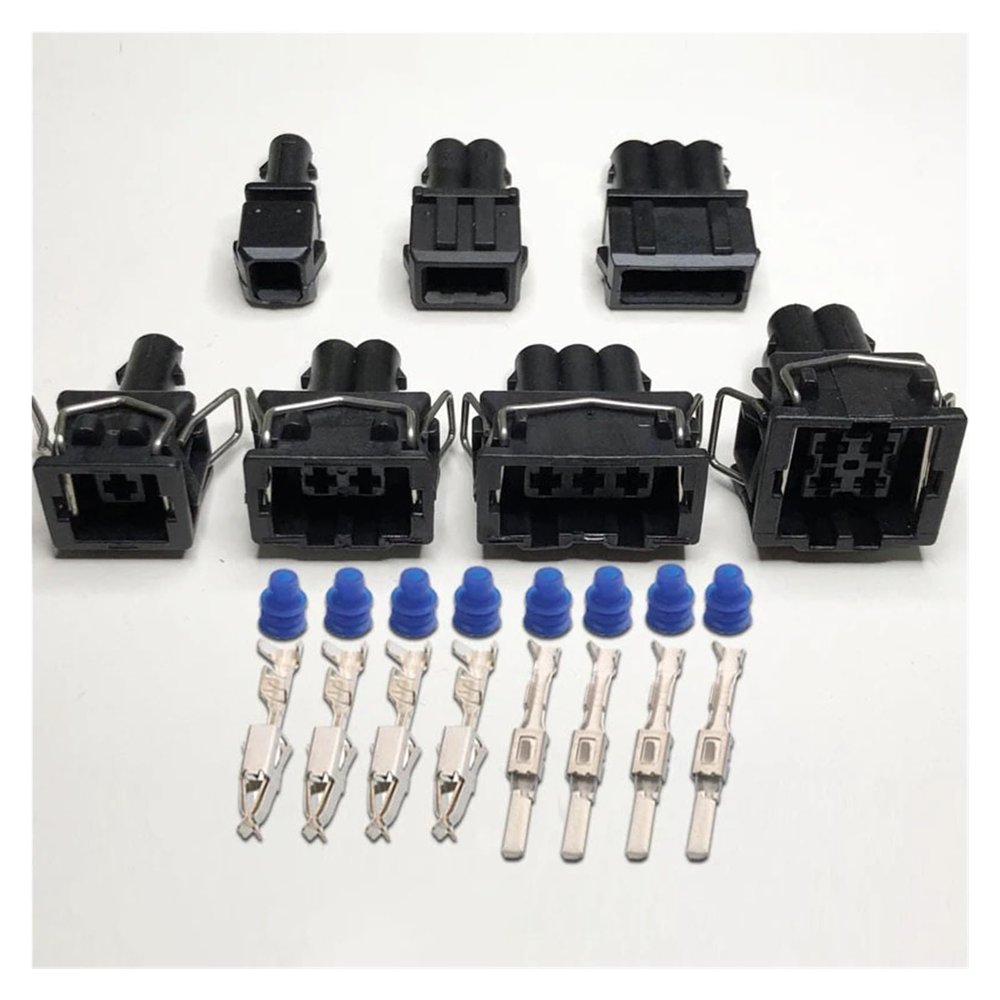 DJ7024-3.5 Car Water Temperature Sensor Plug 1/2/3/4 Pin Harness Waterproof Socket Injector Male Female Connector Sheath BHUPWZE(5p,1sets)