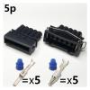 DJ7024-3.5 Car Water Temperature Sensor Plug 1/2/3/4 Pin Harness Waterproof Socket Injector Male Female Connector Sheath BHUPWZE(5p,1sets) view 2