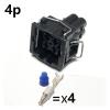 DJ7024-3.5 Car Water Temperature Sensor Plug 1/2/3/4 Pin Harness Waterproof Socket Injector Male Female Connector Sheath BHUPWZE(5p,1sets) view 3