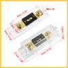 REPAIROCK 1 Set Car Audio 0 4 8 Gauge Inline ANL Fuse Holder Clear Transparent Fuse Block with 2pcs 225A Fuse Auto Replacement Parts view 4