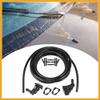 Partuto Front Windshield Washer Hose Kit Fit for Toyota Tacoma with 3 Meter Washer Fluid Hose 12 Pcs Hose Connectors - Pack of 15 Black Replacement view 3