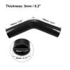 BHUPWZE 45 Degree 9.5/11/13/16/19/22/25/28/32/35/40/45/48/54MM Elbow Silicone Hose Coupler Intercooler Tube 150 * 150MM Black(45mm 45 Degree) view 2