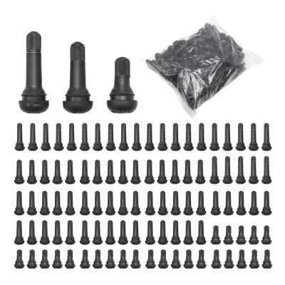 Saihisday 100pcs Tire Valve with Valve Core Inside Black Tire Valve Stems Replacement for TR413 TR412 TR414(0.45 X 1.7, 0.45 X 1.38, 0.45 X 2) for Cars, Light Trucks, Motorcycles