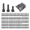 Saihisday 100pcs Tire Valve with Valve Core Inside Black Tire Valve Stems Replacement for TR413 TR412 TR414(0.45 X 1.7, 0.45 X 1.38, 0.45 X 2) for Cars, Light Trucks, Motorcycles view 1