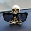 LXQTAO Fresh in Car Interior Accessory - Multifunctional Resin Skull Figurine & Phone Stand - Unique Halloween Car Ornament (1) view 2