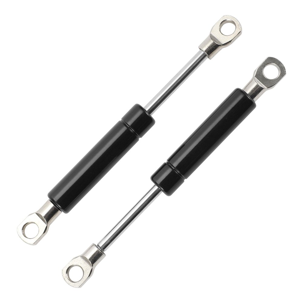 Motoforti 6inch/150mm 10Ib/45N/4.5kg Gas Struts Gas Spring for Kitchen Cabinet Door Cover Storage Box Toolbox Cover Lid Black 2Pcs