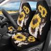 FOR U DESIGNS Non Slip Car Seat Pad Universal Car Seat Covers Front Seats Cow & Sunflower Print Car Seat Protector Cushion Breathable Washable view 2