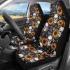 FOR U DESIGNS Goth Car Seat Covers Front Seat Car Seat Protector 2 Pack Universal Breathable Washable Skull & Sunflower Seat Covers for Cars SUVs Sedans Trucks view 2