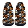 FOR U DESIGNS Goth Car Seat Covers Front Seat Car Seat Protector 2 Pack Universal Breathable Washable Skull & Sunflower Seat Covers for Cars SUVs Sedans Trucks view 4