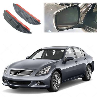 YPSQQHD 2 pcs Car Rearview Mirror Rain Shield Compatible with Infiniti Q40 2007-2015, Rain Eyebrow Cover With small round mirror Rear View Side Mirror Carbon Fiber Look