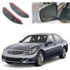 YPSQQHD 2 pcs Car Rearview Mirror Rain Shield Compatible with Infiniti Q40 2007-2015, Rain Eyebrow Cover With small round mirror Rear View Side Mirror Carbon Fiber Look view 1